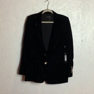 Black Velvet Donna Karan blazer with gold button details